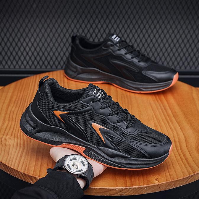 Giày nam - Giày sneaker nam da phối lưới thoáng khí SS25 Shoes Đế Bằng