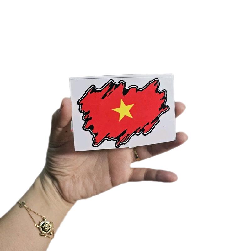 Tem logo cờ Viet Nam dán trang trí điện thoại, xe máy, xe đạp, xe điện, dán mọi nơi Nhãn Dán Sticker
