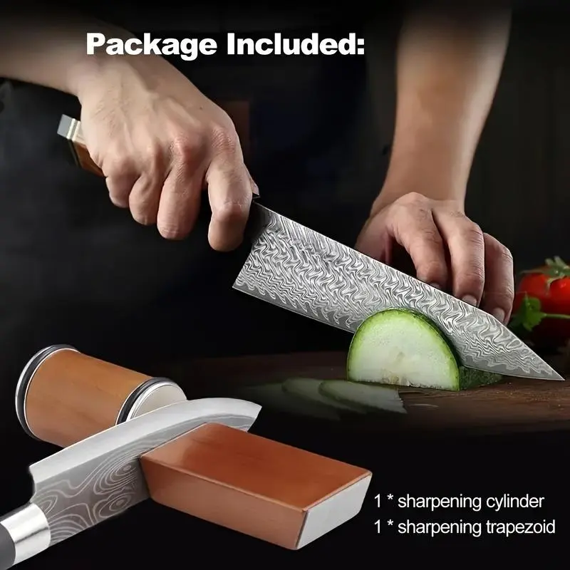 Rolling Knife Sharpener Kit, Versatile Sharpening Stone for Different Hardness, Magnetic Sharpening Stone for Kitchen Knives, Home, Modern, Cutting Accessories, Box 7