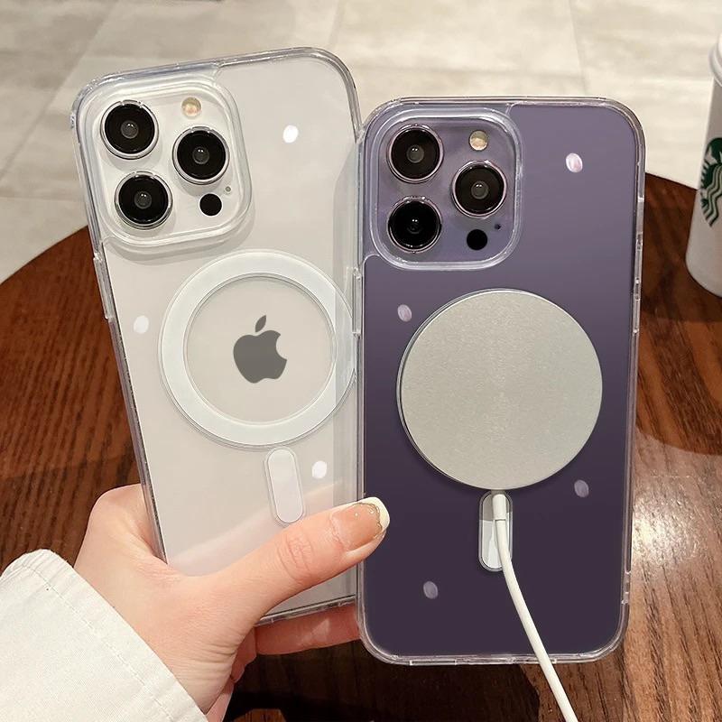 [ + PACK BOX ] Case Magsafe IPHONE 7 7+ 8 8+ SE 2 2020 X XS MAX XR 11 12 13 14 15 16 PRO MAX 14+ 15+ 16+ PLUS Magnetic Case Clear Hybrid Bumper Casing 8