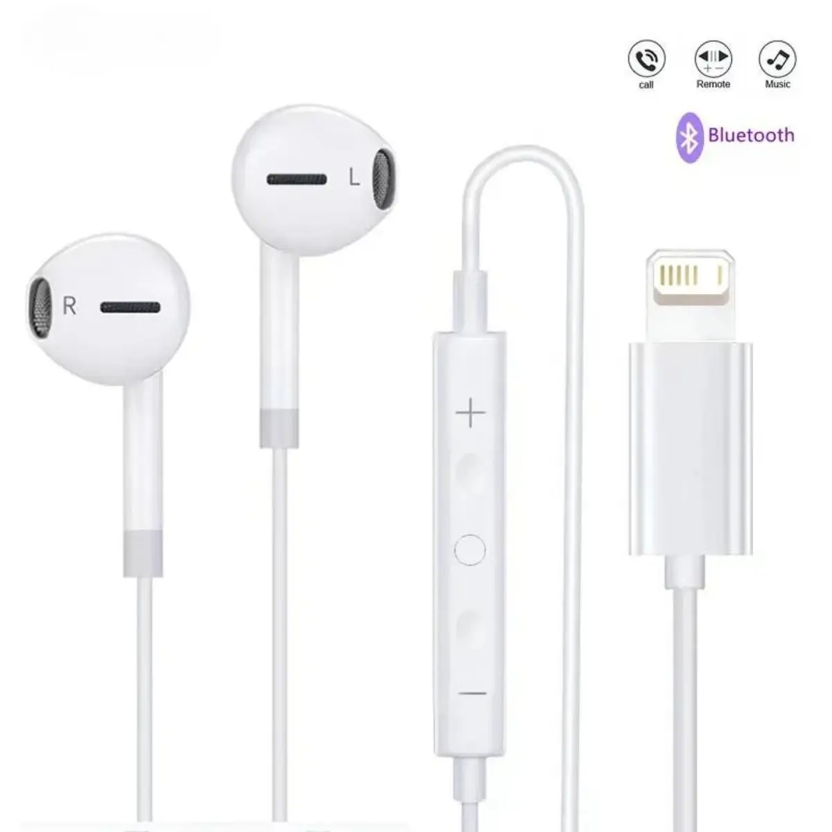 In Ear Earphone for Apple iPhone SE 15  14 13 12 11 Stereo Sound Wired Earbud Bluetooth-compatible Headset 3.5mm For all phone
