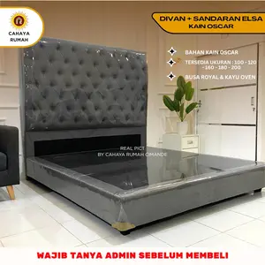 Cahaya Rumah Cimande - Dipan Sandaran Elsa / Rak Kasur Tempat Tidur / Ranjang Kasur / Divan Minimalis