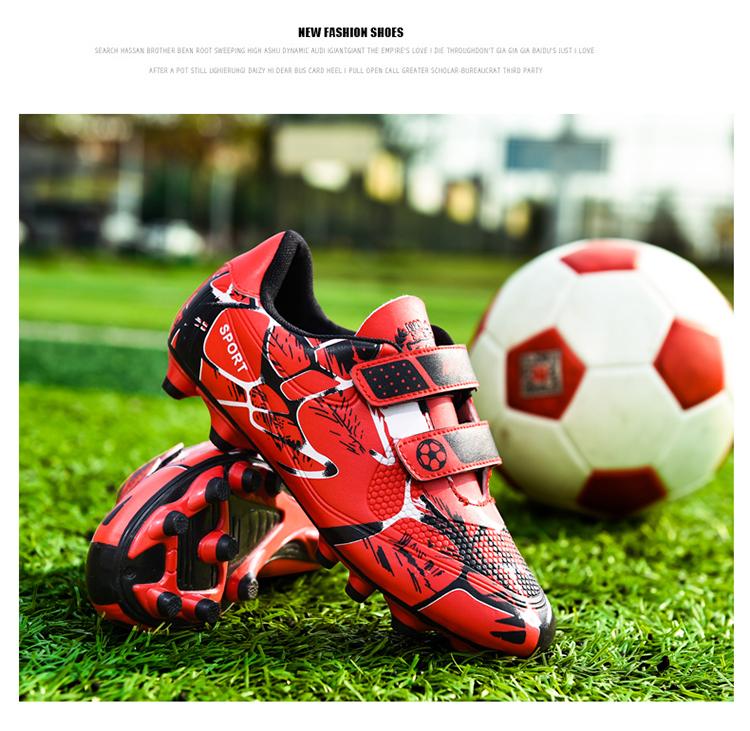 Product Introduction of Kids Soccer Shoes Boys Outdoor Sport Shoes TF/FG Cleats Training Anti Slip and Wear-resistant Girls Football Shoes Boots Size28-38 16