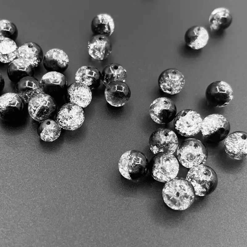 1 Pack 10mm Glitter Glass Bead, Diy Jewelry Making Supplies for Bracelet Necklace, Creative DIY Crafts Bead Charm 7