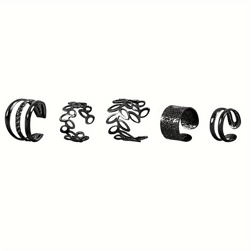 Simple And Stylish Set Of 5 Women's Ear Clips, C-shaped Non-piercing Ear Cuffs For Middle Eastern Market, Wholesale anxiety  rings anxiety  rings anxiety  rings bond  bracelets bond  bracelets ring  avulsion jewelry  men drop  earrings e  rings e  rings 6