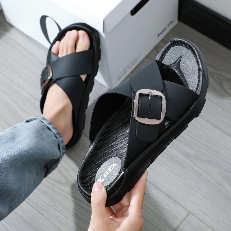 Product Introduction of Unisex outdoor slippers comfort cross straps slippers for men（size:40-44) Shoes Boy Footwear Walking Shoes Flipflop Slide 22