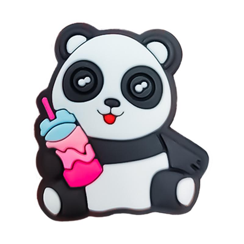 Product Introduction of 10Pcs Cute Panda Shoes Jibbbitz Charms Detachable PVC Shoe Buckle Decoration for Crocs 32