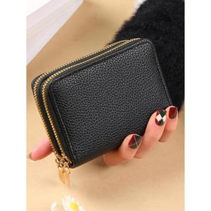 レディース PU カード財布,エレガントなジッパーデザイン,大容量のたくさんの収纳,オールシーズン通勤&ショッピングにQIENかせない