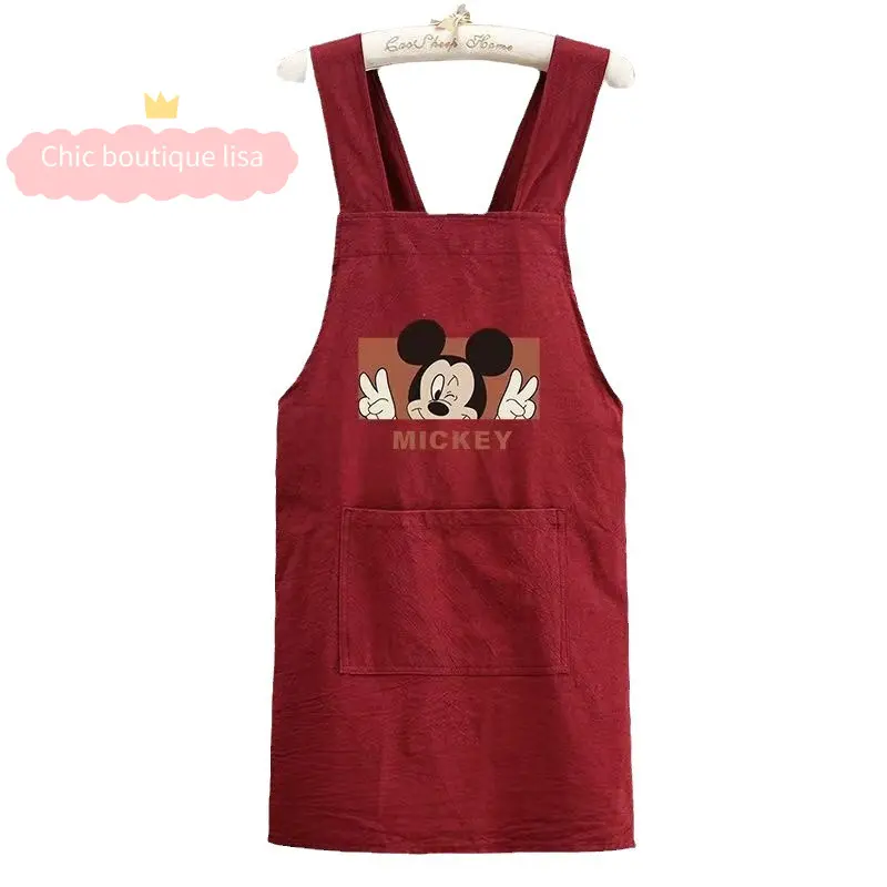 Apron Kain Berkerut, Bahan Kapas, Bernafas, Sesuai untuk Memasak dan Kerja Nipis, Gaya Selebriti Internet, Anti-kotoran dan Tahan Kotoran, Pakaian Kerja apron  waterproof