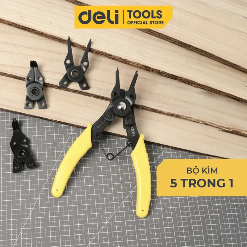 Kìm Đa Năng 5 Trong 1 Deli Chất Liệu Thép Cacbon Chống Mòn, Gỉ Ứng Dụng Sửa Chữa Vật Dụng Gia Đình, Máy Móc EDL104506 0