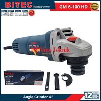 Gambar BITEC GM 6-100 HD Mesin Gerinda Listrik Angle Grinder 4" 100MM 540Watt GM6-100 dari Vins Teknik Bekasi Kota Bekasi 2 Tokopedia
