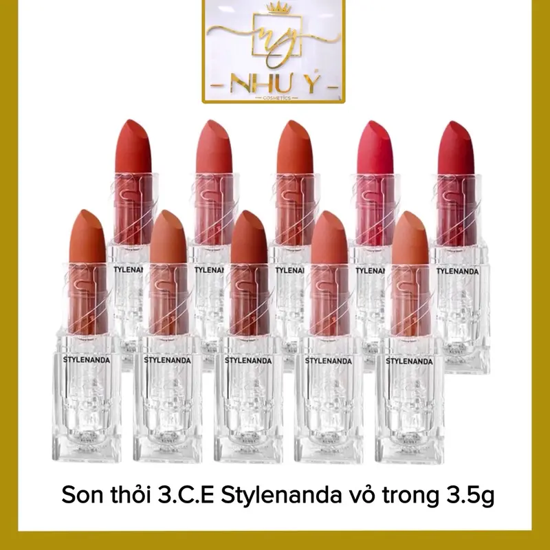 Son thỏi 3.C.E Stylenanda vỏ trong 3.5g - màu Warming Wear, Speak to me, Murmuring, Holy Chic, Eternal Warm, Kind of love, Red muse - Son Môi 0