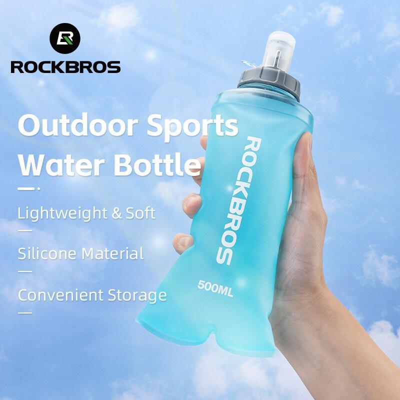Bình Nước Mềm Thể Thao, ROCKBROS, Nhẹ, Có Thể Thu Gọn, Thích Hợp Để Đạp Xe, Gấp Gọn, Túi Loại Bóp, Dung Tích Lớn, Thể Thao Ngoài Trời, Cốc Đi Bộ Đường Dài, Có Nắp Che Bụi