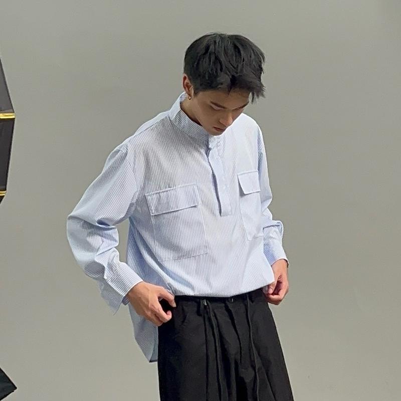 Áo sơ mi sọc xanh - 24h.mood aokhoac nam 0