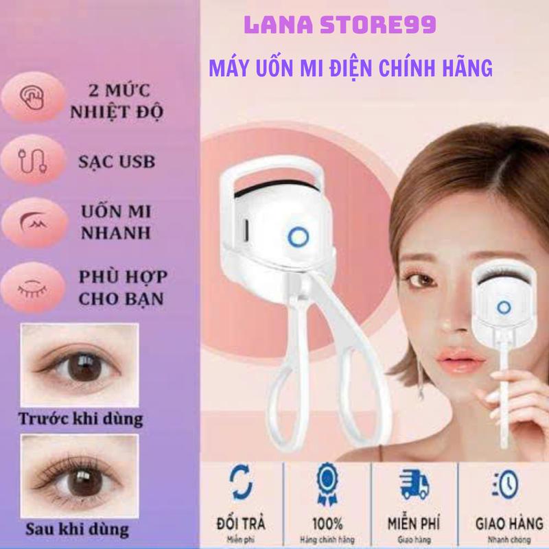 Máy uốn lông mi 2 chế độ nhiệt có dây sạc kèm Cong Bằng Nhiệt Full hộp Nữ Women