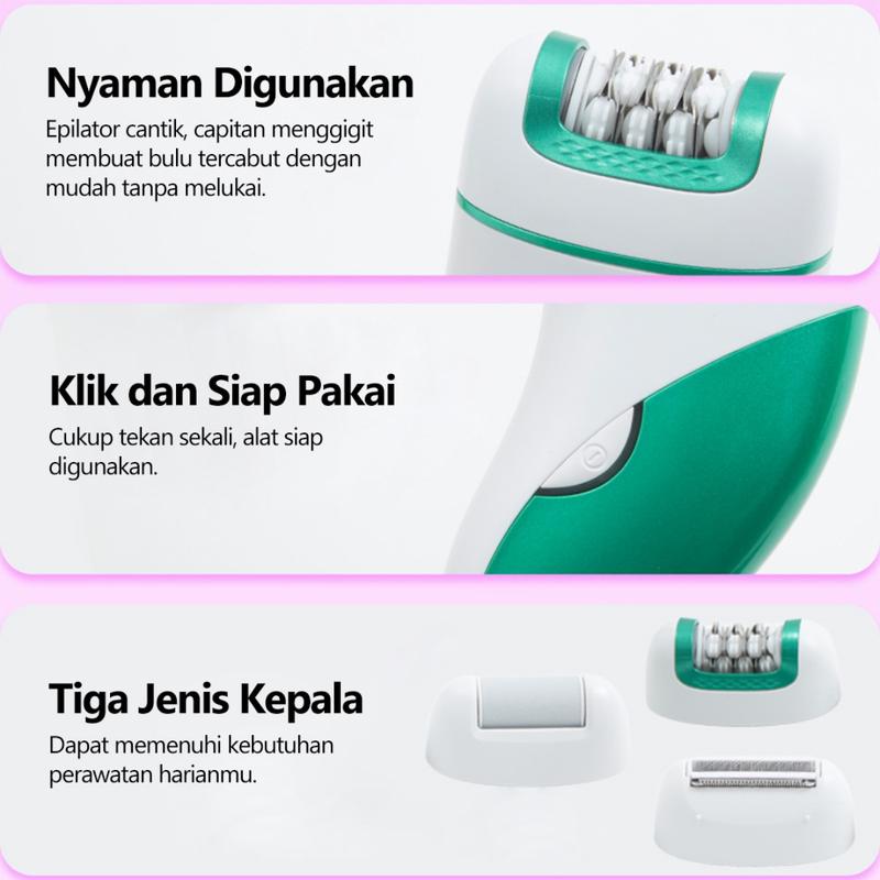 COD SHINON Epilator Rambut Wanita Lady Shaver Epilator alat cukur bulu sensitif wanita lady  shaver Ketiak Wajah Perontok 4