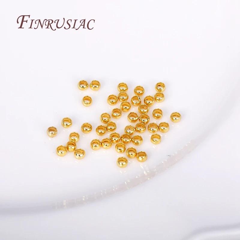 Product Introduction of High Quality Cylindrical Tube Crimp End Bead For Jewellery Making Supplies Wholesale 14K/18K Gold Plated 2mm Tube Crimp Beads 26