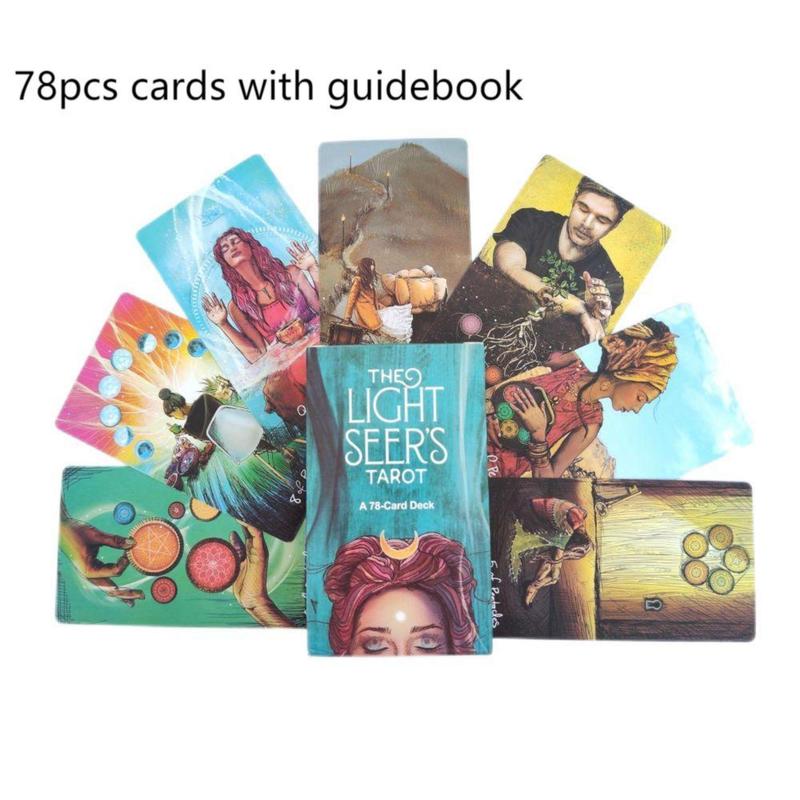 78pcs/set The Light Seer's Tarot, English Card Game With English Instructions, Fortune Telling Game for Beginners 1