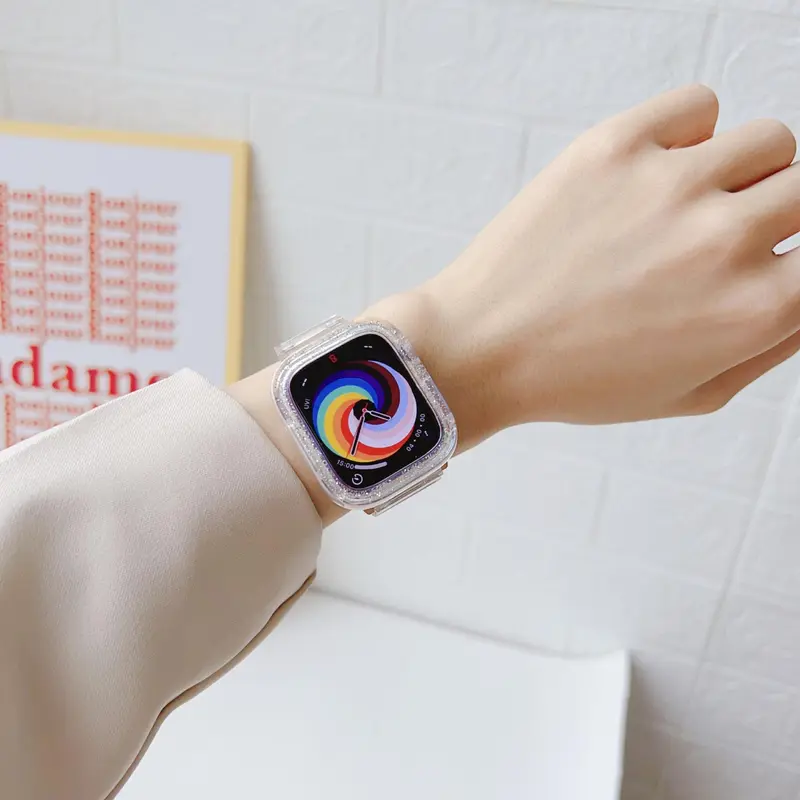 Rhinestone Decor Watch Case, 1 Count Fashionable Watch Protective Cover, Smart Watch Protective Accessories Compatible with Apple Watch S10 46mm 42mm 4