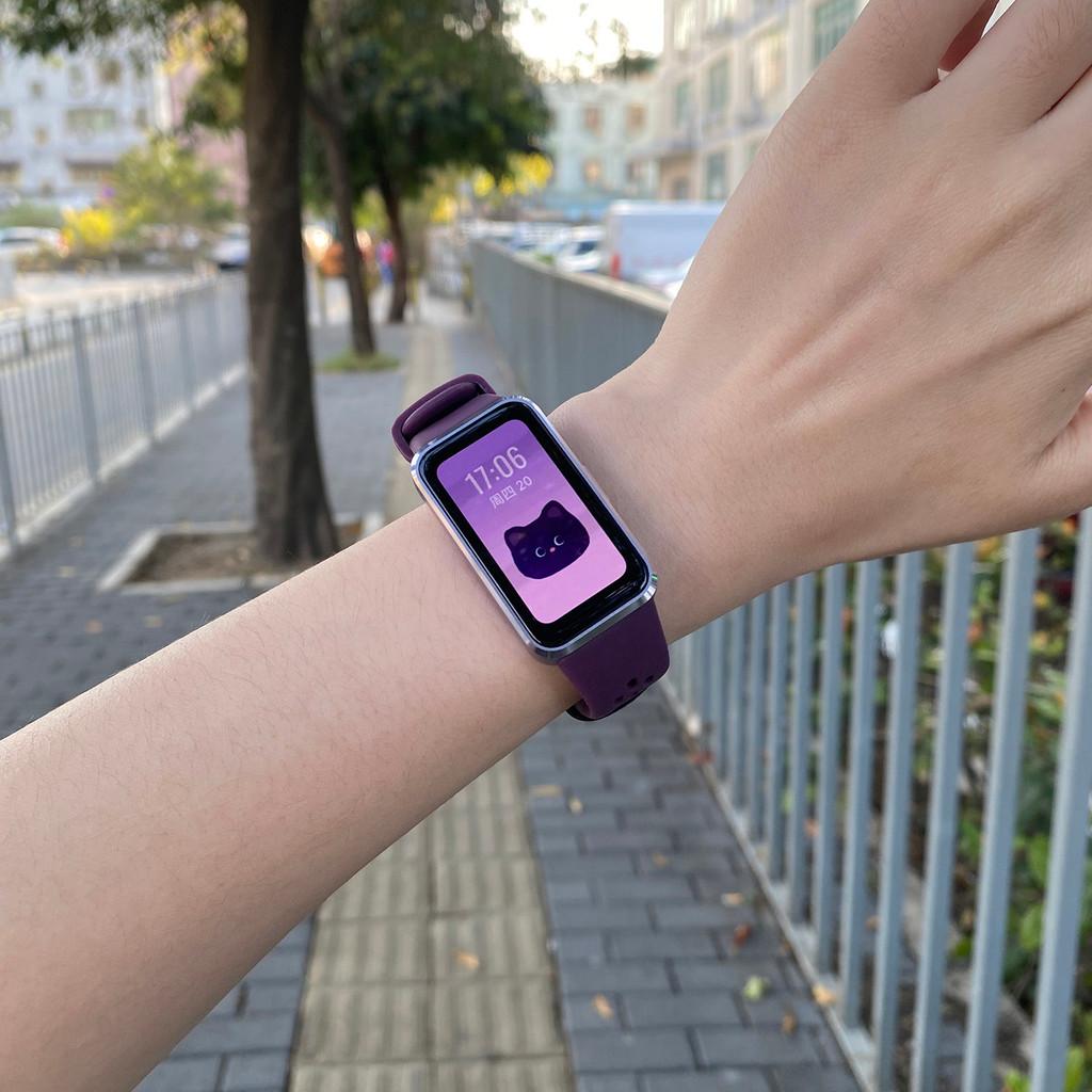 Tali Jam Tangan Sport Soft Silicone Strap for Huawei Band 10 9 8 Strap Adjustable Replacement Rubber Band Wristband Breathable Bracelet Belt Accessories  Smartwatch for Huawei Band 8 9 10 NFC Watchband Accessories