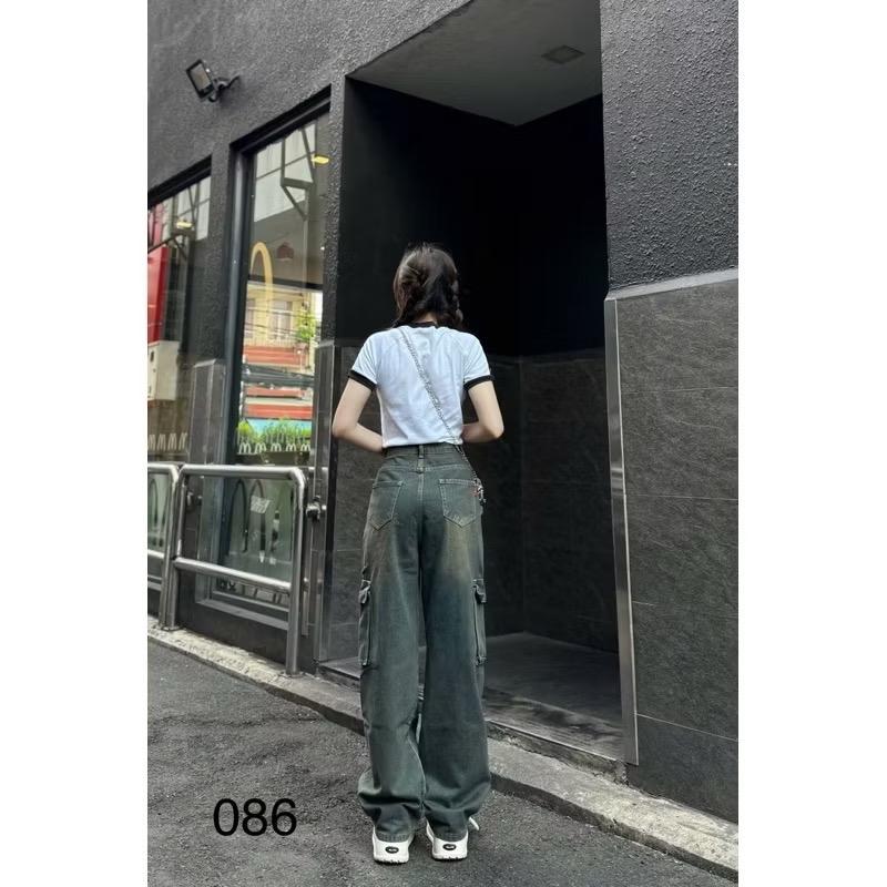 QUẦN JEANS SUÔNG NỮ TÚI HỘP MÀU BỤI XINH ẠH 8