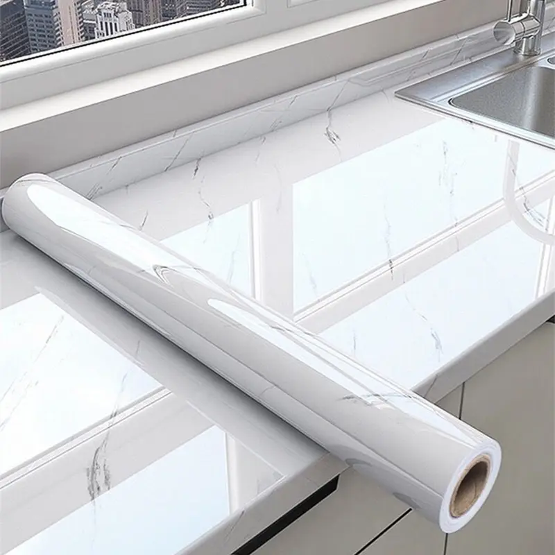 Decal giấy dán bếp chống dầu mỡ Khổ 60cm  VÂN ĐÁ TRÁNG NHÔM chịu nhiệt,chống nước ,rán bếp ,Tủ Decor Decor Phòng