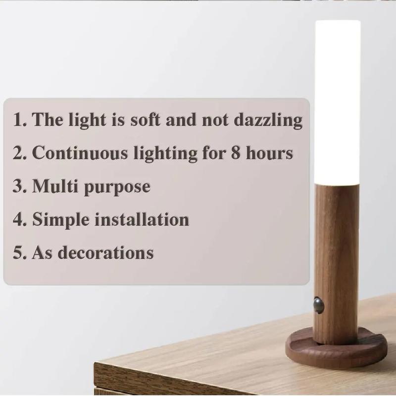 Motion Sensor Wall Light Indoor Led Magnetic Portable Lamp Charge Hallway Bedroom Wardrobe Table Stairwell Cabinet Night Light 7