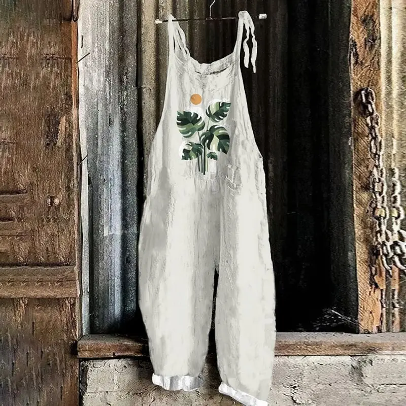 Women's Stylish Comfort Romper Simple Little Fresh Floral Pattern 3D Printed Halter Romper for Women New Fashion Pretty fleabag  jumpsuit