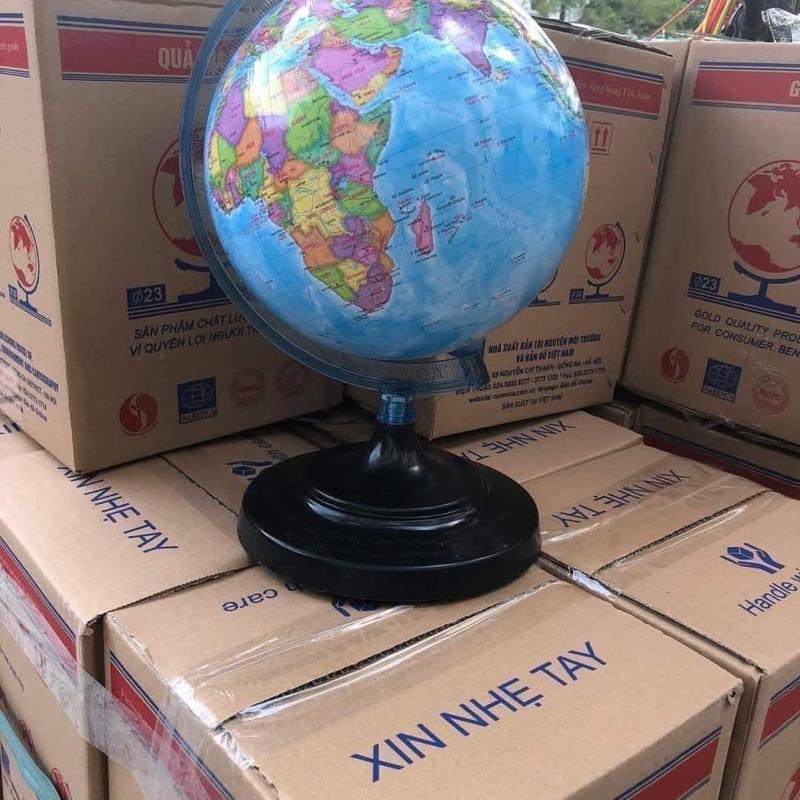 Địa Cầu Hành Chính - Quả Địa Cầu Đế Nhựa Phi 22cm Chất Lượng 4