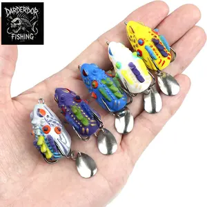 Soft Frog Umpan Pancing Ikan Toman Gabus Thai Wind Thunder Frog 3.5cm 4.4g Bait Double Hook