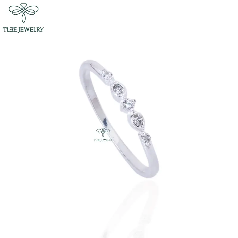 Nhẫn bạc nữ TLEE đính đá Almira mini xinh xắn TLEE JEWELRY A0123 3