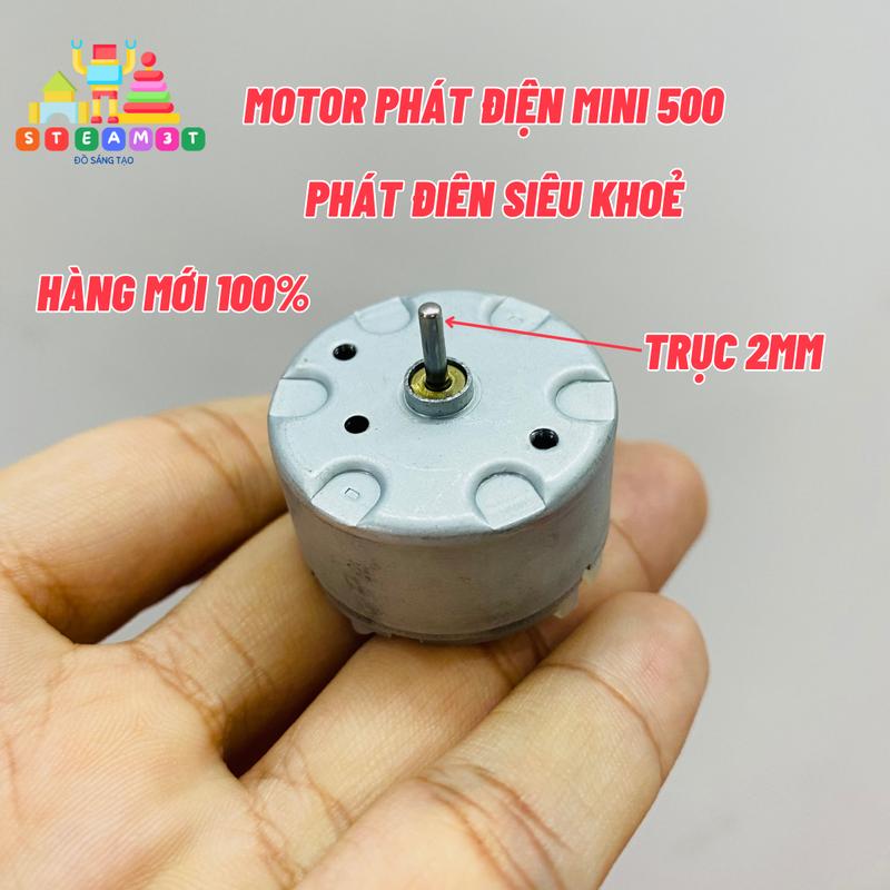 Motor phát điện gió mini 500 siêu khoẻ - học tập, thí nghiệm, DIY, STEAM - LK0623
