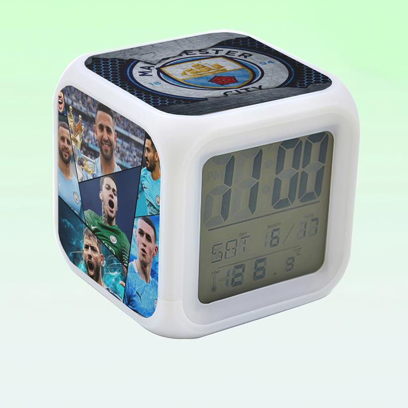 Đồng hồ LED báo thức Manchester City (tặng kèm pin) 2