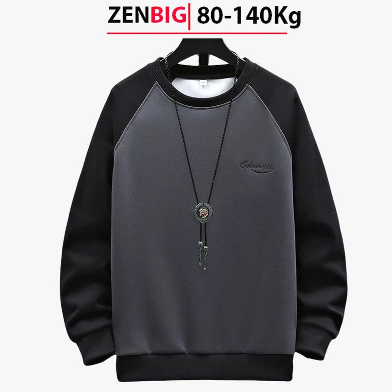 Áo Nỉ Nam BigSize Dài Tay, Áo thu đông nam ZENBIG size lớn từ 80-140kg cho người béo mập. Menswear Hoodie