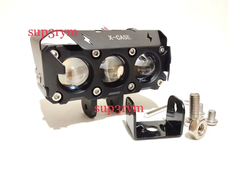 Lampu tembak LED Laser D2 D3 transformer SQL 3 mata lensa kuning putih 1