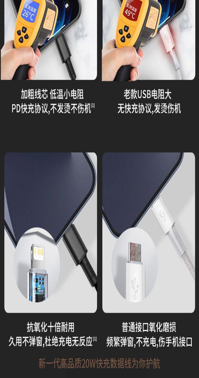 Product Introduction of PD Fast Charging Suitable for Apple 20W Data Cable Iphone13/12 Suit X/Xs/Pro/Max Braided Charging Cable Smartphone Cellphone Electronic Charger 4