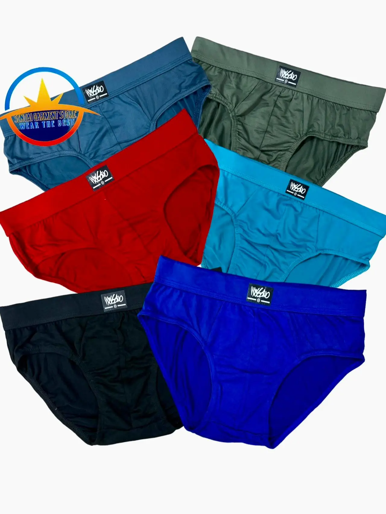 6PCS M0SSlM0 BRIEF FOR MEN TRENDING UNDERWEAR HIGH QUALITY COTTON FABRIC Menswear Human Innerwear