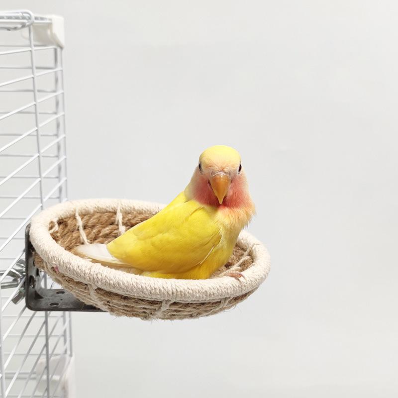 Product Introduction of Hanging Birds Nest Straw Bird Cage Natural Pigeon House Parrot Nest Round Pet Nest for Birds Small Animal Nest Cage Accessories 9