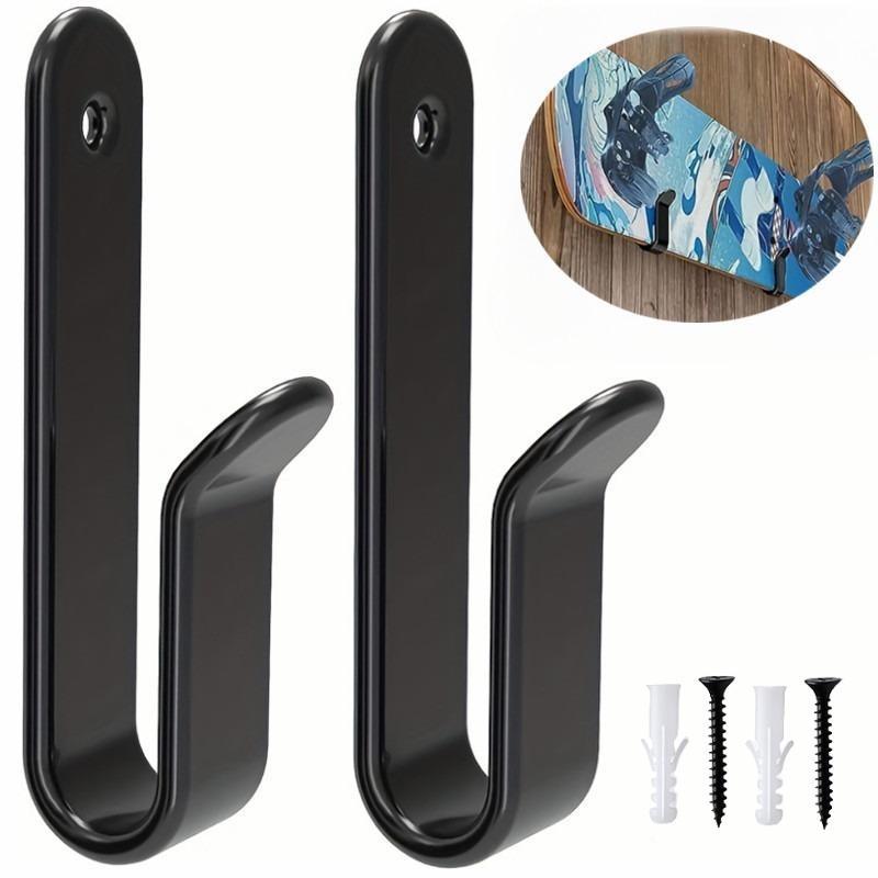 Wall Mounted Snowboard Bracket, 2 Counts/set Surfboard Skateboard Hanging Rack, Indoor Horizontal Display Clip, Home Organizer 0