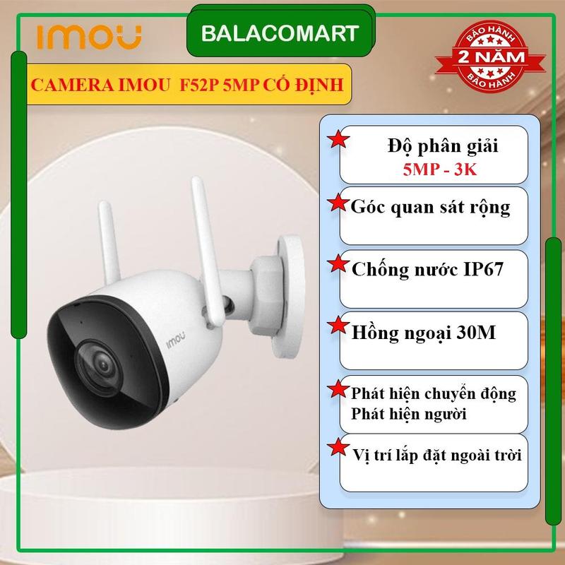 Camera Imou ngoài trời F52P 5MP 3K góc rộng chính hãng