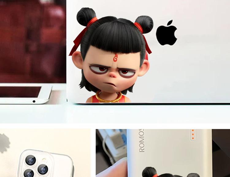 Product Introduction of New Magic Child Nezha Cartoon Movie Car Motorcycle Electric Vehicle Waterproof Sun Protection Sticker Creative Personalized Sticker Cartoon Anime Scratch Cover Funny Sticker 18