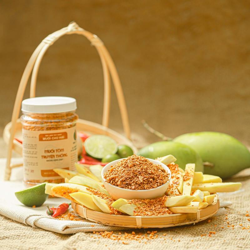 Muối tôm Tây Ninh Chú Hải truyền thống - Ăn Cùng Bánh Tráng, Rau Củ Trái Cây