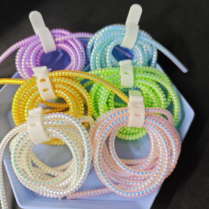 Dây quấn cáp sạc, dây cuốn tai nghe bảo vệ dây sạc tai nghe dài 1m4 không cần nối chống đứt gãy Phụ Kiện Nghe Nhạc