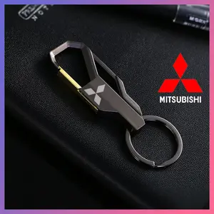 Gantungan Kunci Logam Mobil Mitsubishi Carabiner Stainless Steel Remote Control Mobil Sepeda Motor Logam Paduan Kreatif