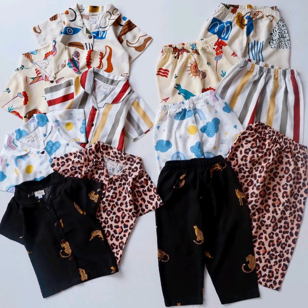 KKCollection11|Piyama Anak Keren |one set rayon motif|piyama anak umur 1-6 th Tahun