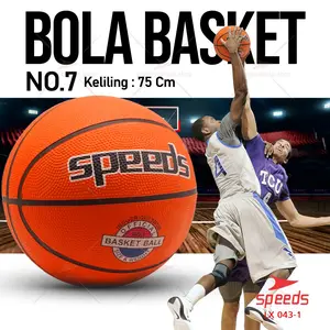 SPEEDS Bola Basket Olahraga Basketball Original Minsa Natural Rubber Olahraga Bola Alat Pompa LX 043-1