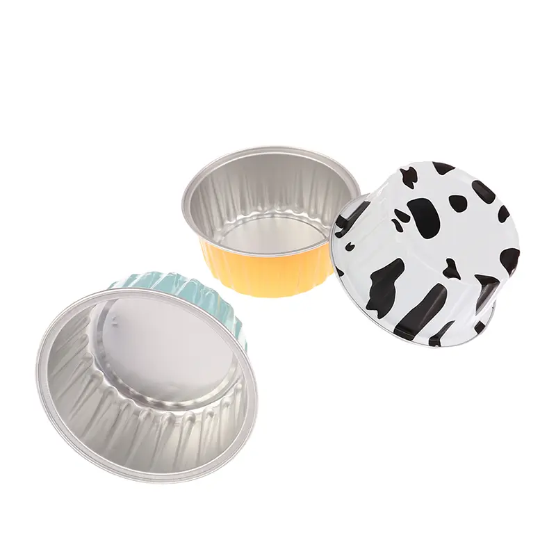 Khuôn Cốc Thiếc Lá Nhôm Tròn, Có Thể Tái Sử Dụng, 10 Cái, Thích Hợp Làm Pudding Và Bánh Ngọt, Hộp Giấy Thiếc Nồi Chiên Không Dầu, Khay Nướng Nhỏ Dụng Cụ Làm Bánh Và Làm Bánh 2