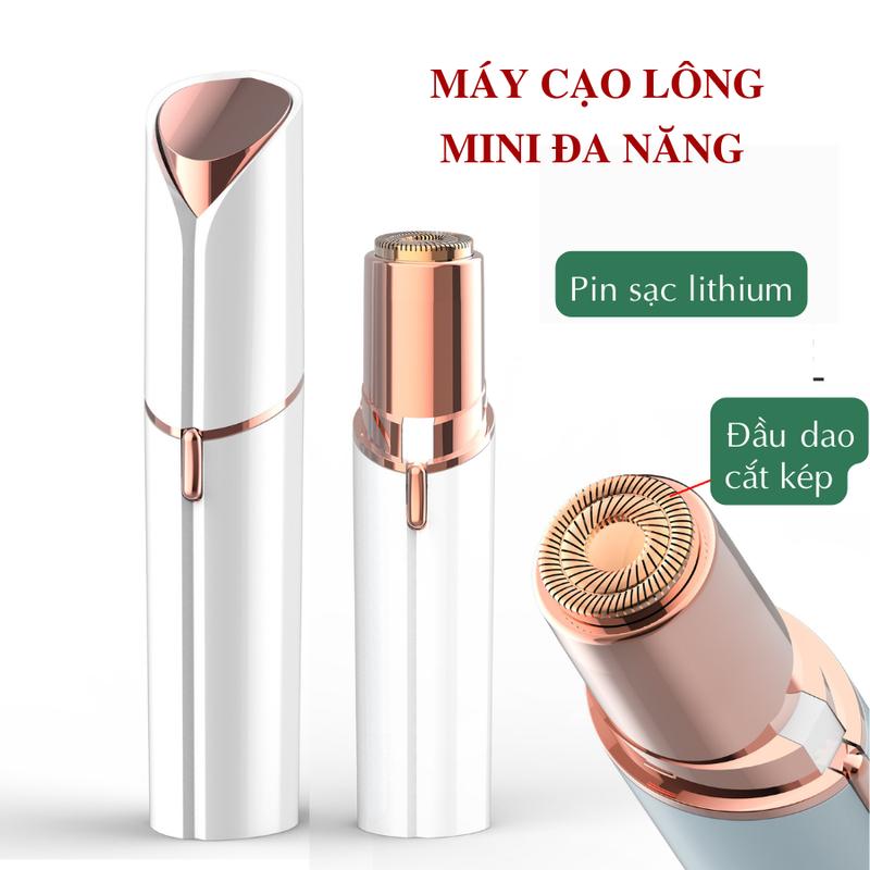 Máy cạo lông phụ nữ cao cấp - Bút triệt lông chân, tay, nách, vùng bi, toàn thân.. tỉa lông thẩm mỹ cho phái đẹp, lưỡi cạo 3D, an toàn, sạc USB tiện dụng - Hàng cao cấp