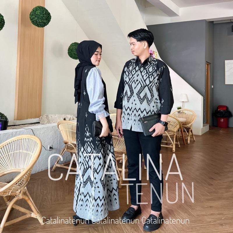 Product Introduction of BAJU TENUN COUPLE TENUN RUBY DRESS KEMEJA TENUN PRIA Pasangan BAJU KONDANGAN TENUN COUPLE CATALINATENUN Kombinasi Satin 10