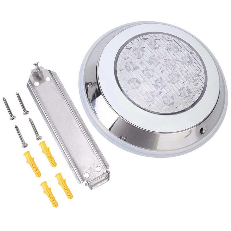 Product Introduction of AC 12V Warm light 9/12/18W LED pool light IP68 waterproof high brightness Underwater light stainless steel pool light 22